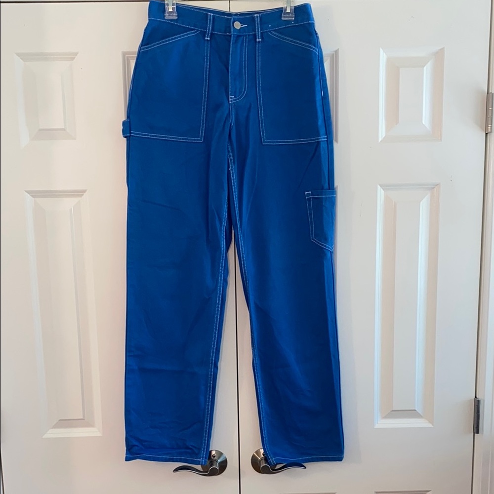 Glassons Blue Wide Leg Pants High-Waisted Relaxed Fit